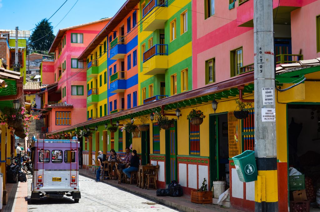 The colorful buildings of Saul Mercato